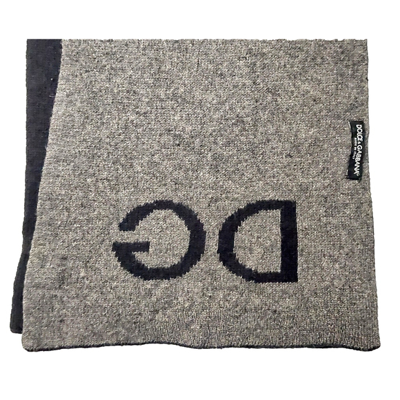 Dolce & Gabbana Black & Gray Reversible Scarf Pre-owned - Picture 12 of 14
